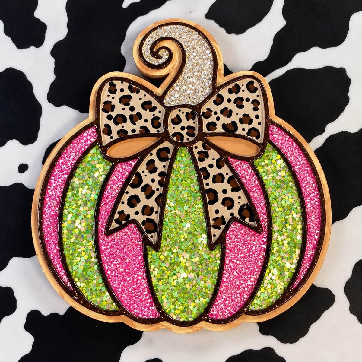 #477 Pumpkin Bow Thanksgiving Fall Freshie Mold Exclusive Can be used with Leopard & Lace Cardstock
