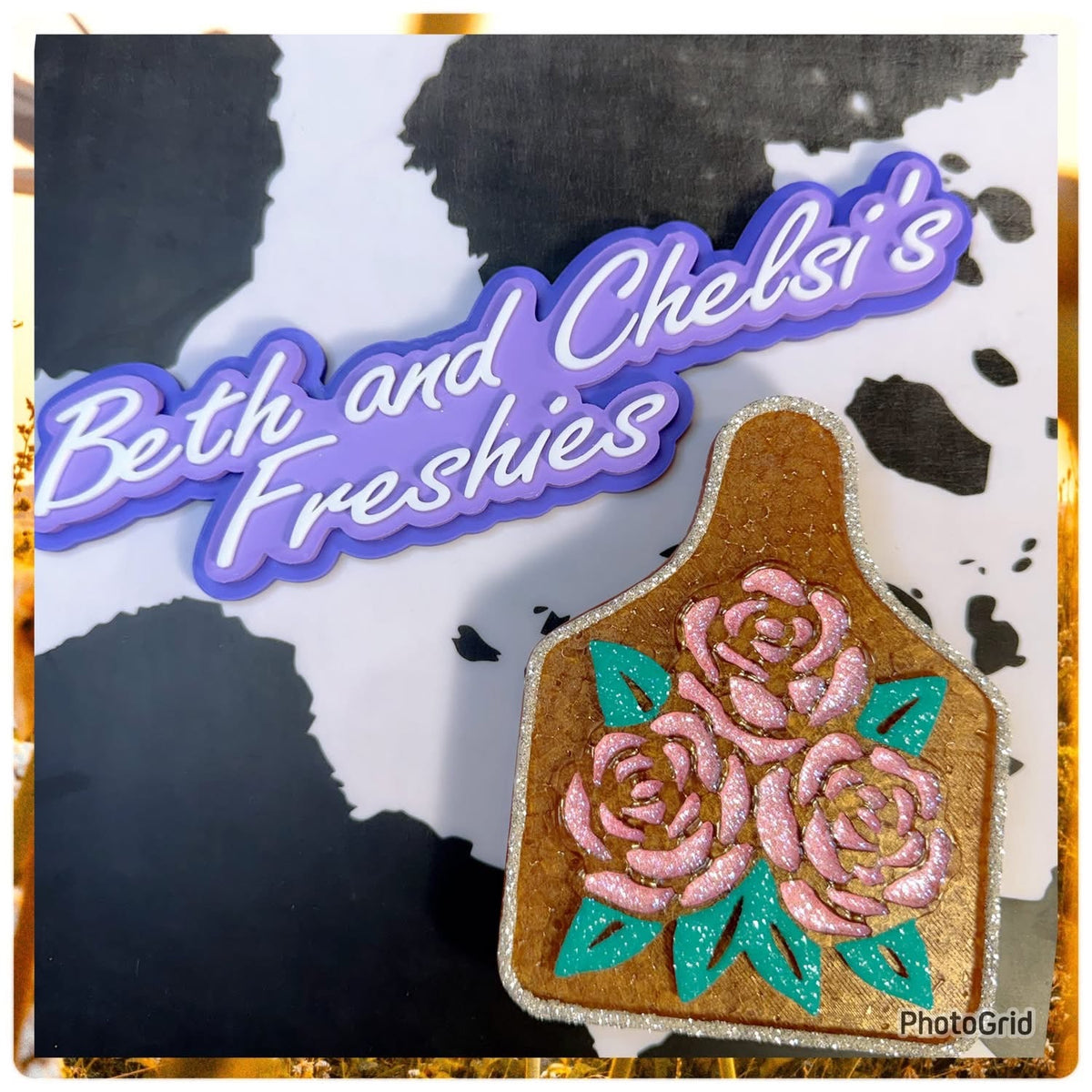 #194 Western Cow Tag Roses Exclusive Freshie Mold