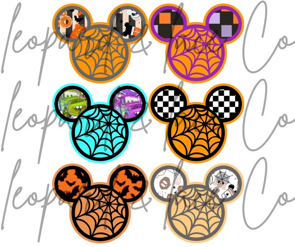#407 Halloween Mouse Head Ears Cobweb web freshie mold exclusive can be used with Leopard & Lace Cardstock