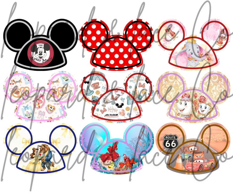 #446 Magical Inspired Mouse Ears Hat Freshie Mold Exclusive can be used with Leopard & Lace cardstock