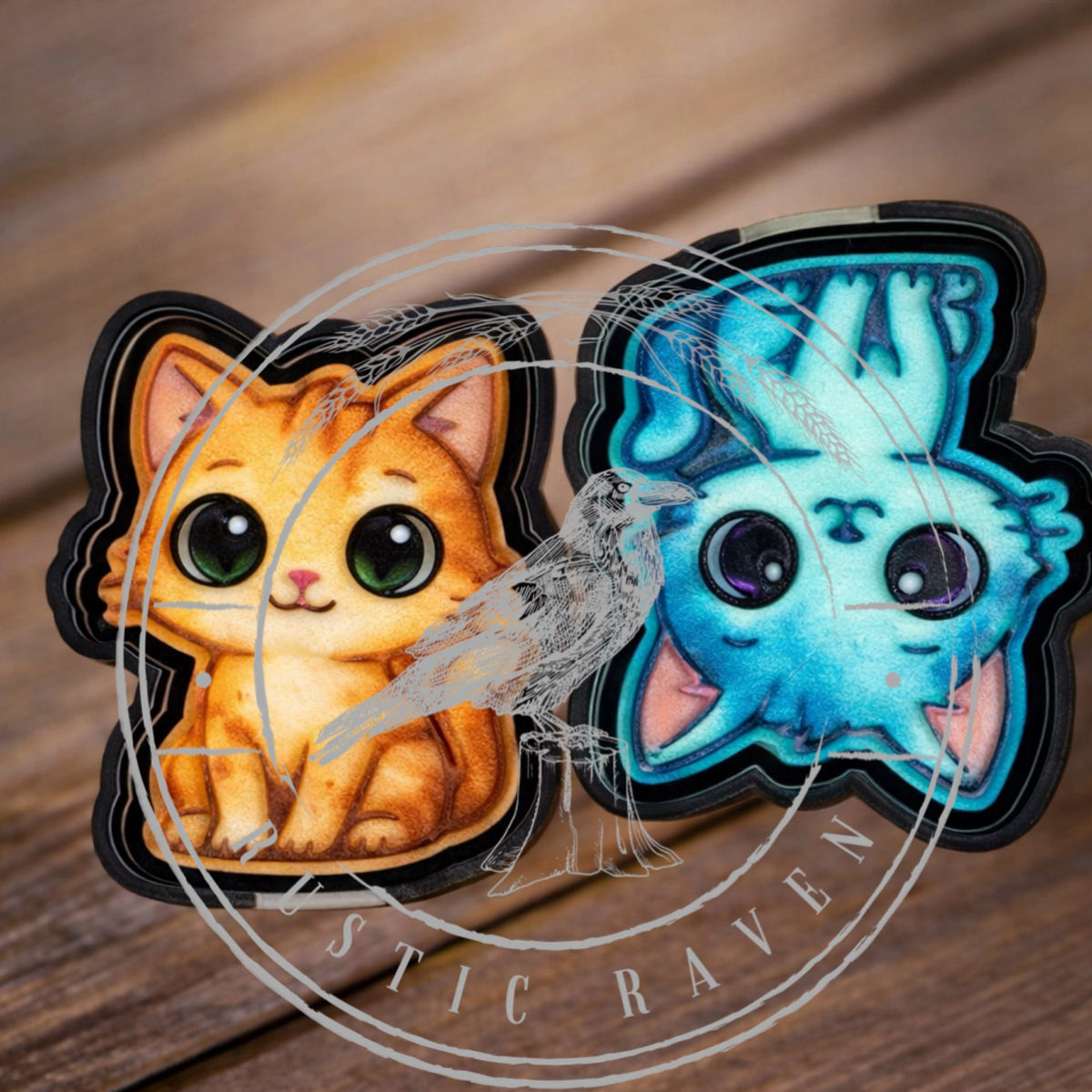 #305 Barnyard Cat Vent Clip 3" Freshie Mold Exclusive