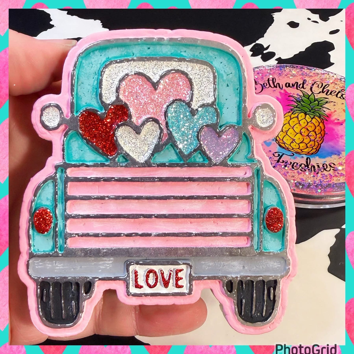 #123 Valentines Heart Truck Freshie Mold Exclusive