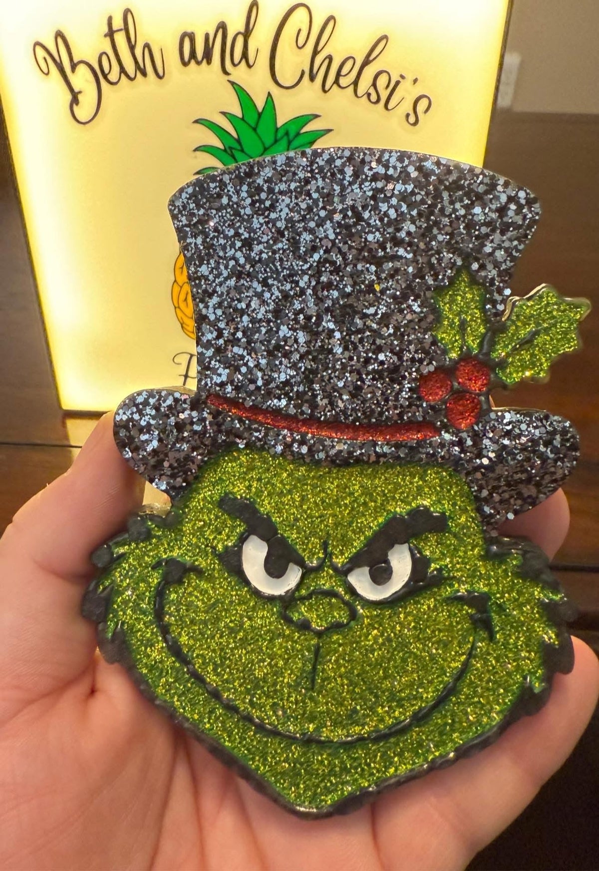 #30 Christmas Scrinchy Green Guy Mean Freshie Mold Exclusive