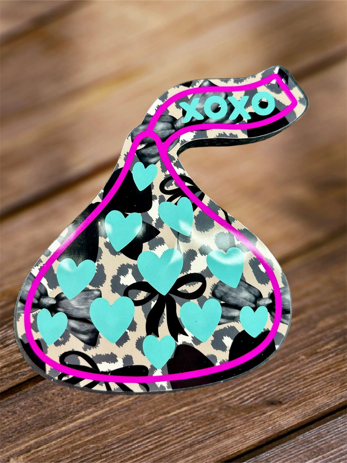 #116 Valentines Candy Kiss Hearts Freshie Mold Exclusive Can Be Used With Leopard & Lace Cardstock