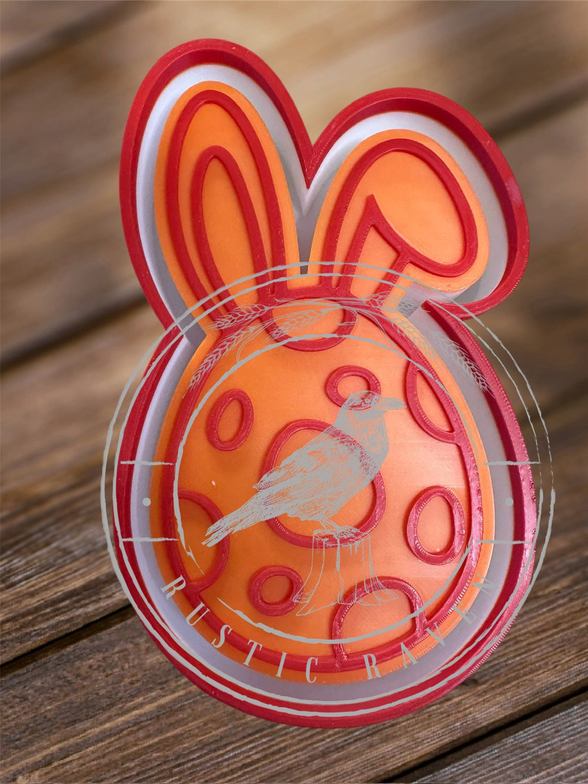 #257 Easter Bunny Rabbit Ears Egg With Spots Freshie Mold Exclusive Can Be Used With Leopard & Lace Cardstock