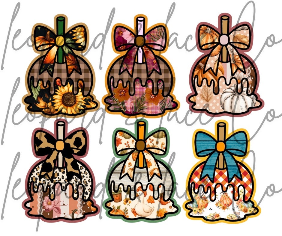 #500 Candy Apple Bow Christmas Thanksgiving Fall Freshie Mold Exclusive Can be used with Leopard & Lace Cardstock