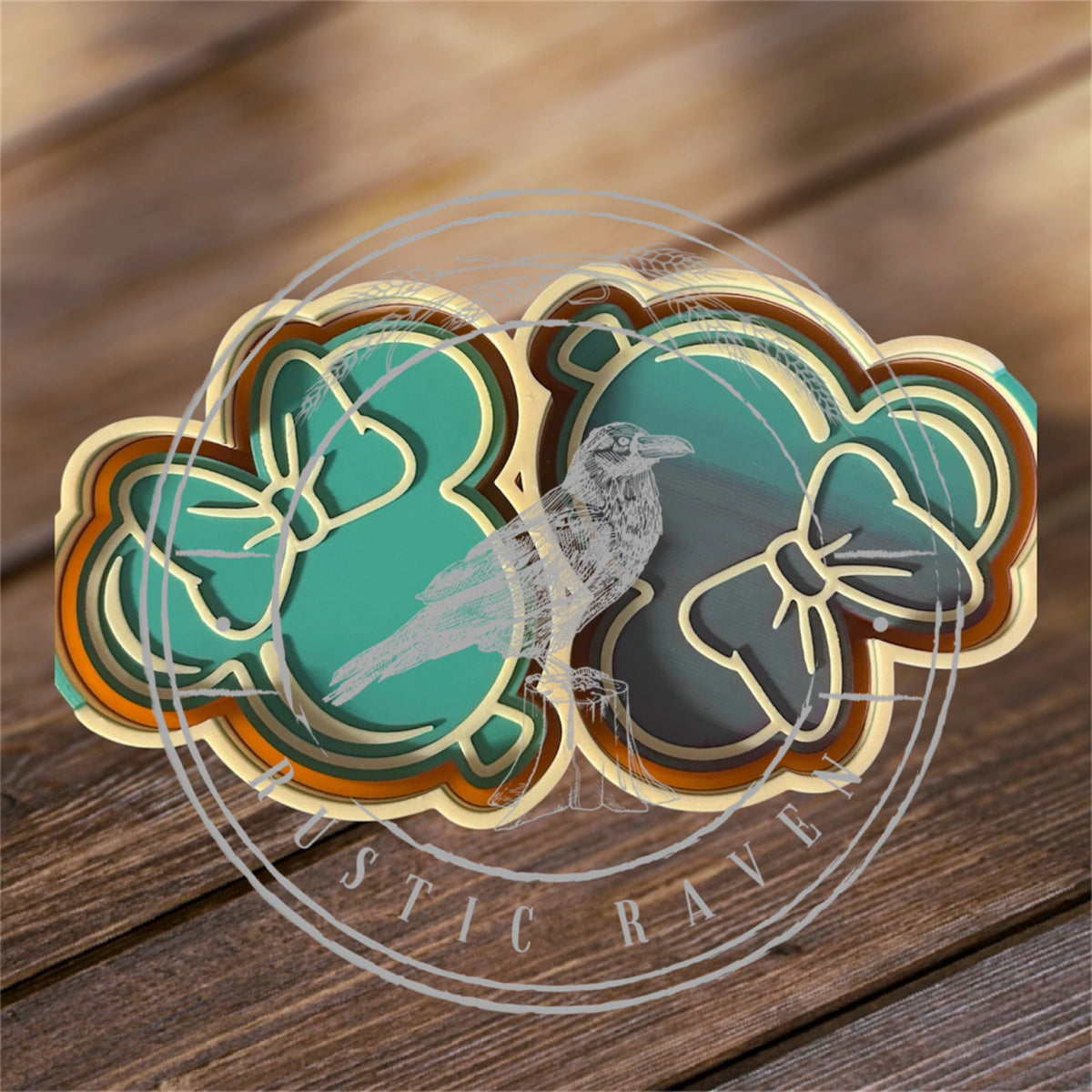 #453 Vents 3" Magical Inspired Bow Ear Balloon Mouse Freshie Mold Exclusive can be used with Leopard & Lace Cardstock