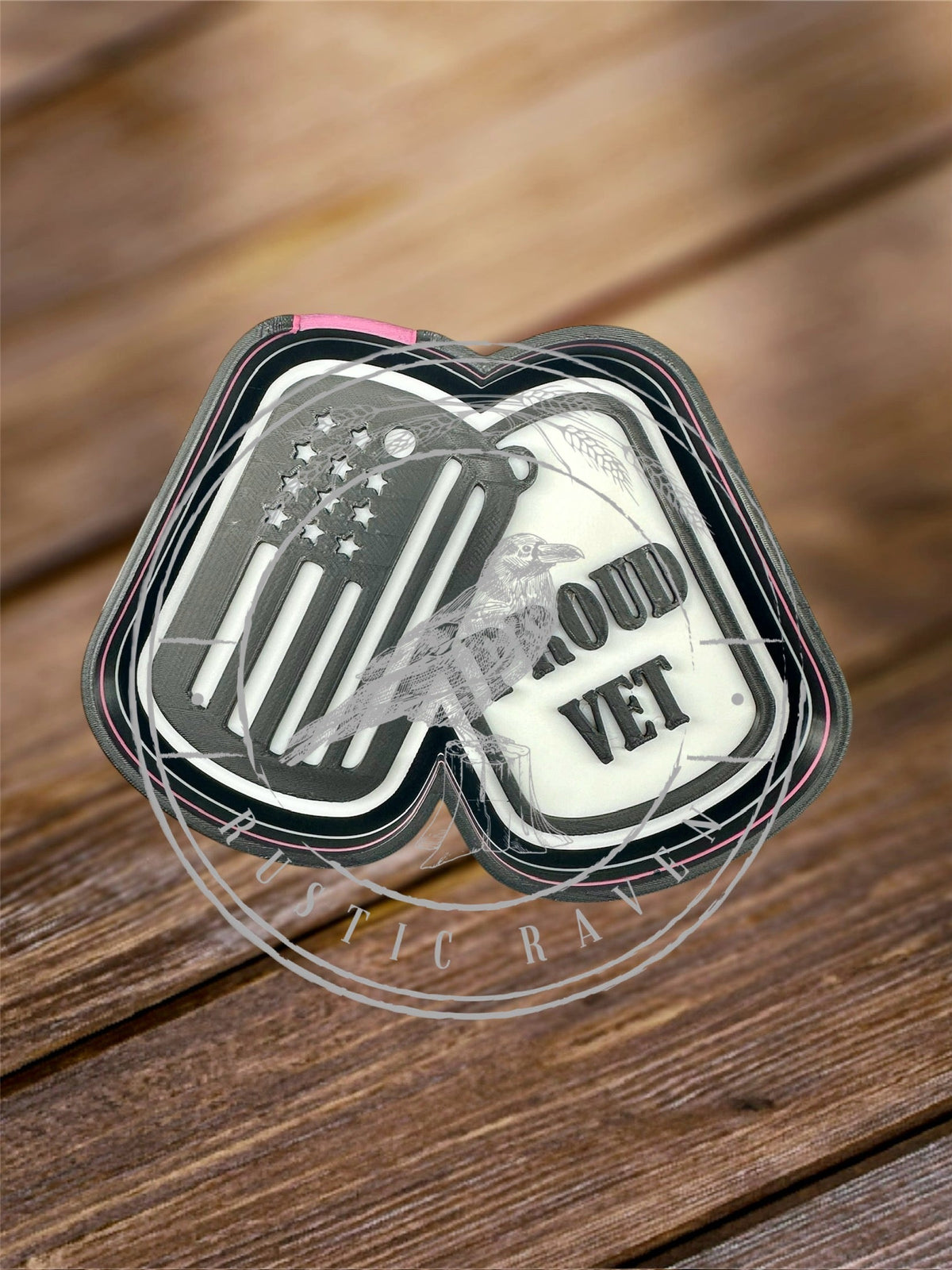 #139 Military Proud Vet Veteran Dog Tag Freshie Mold Exclusive