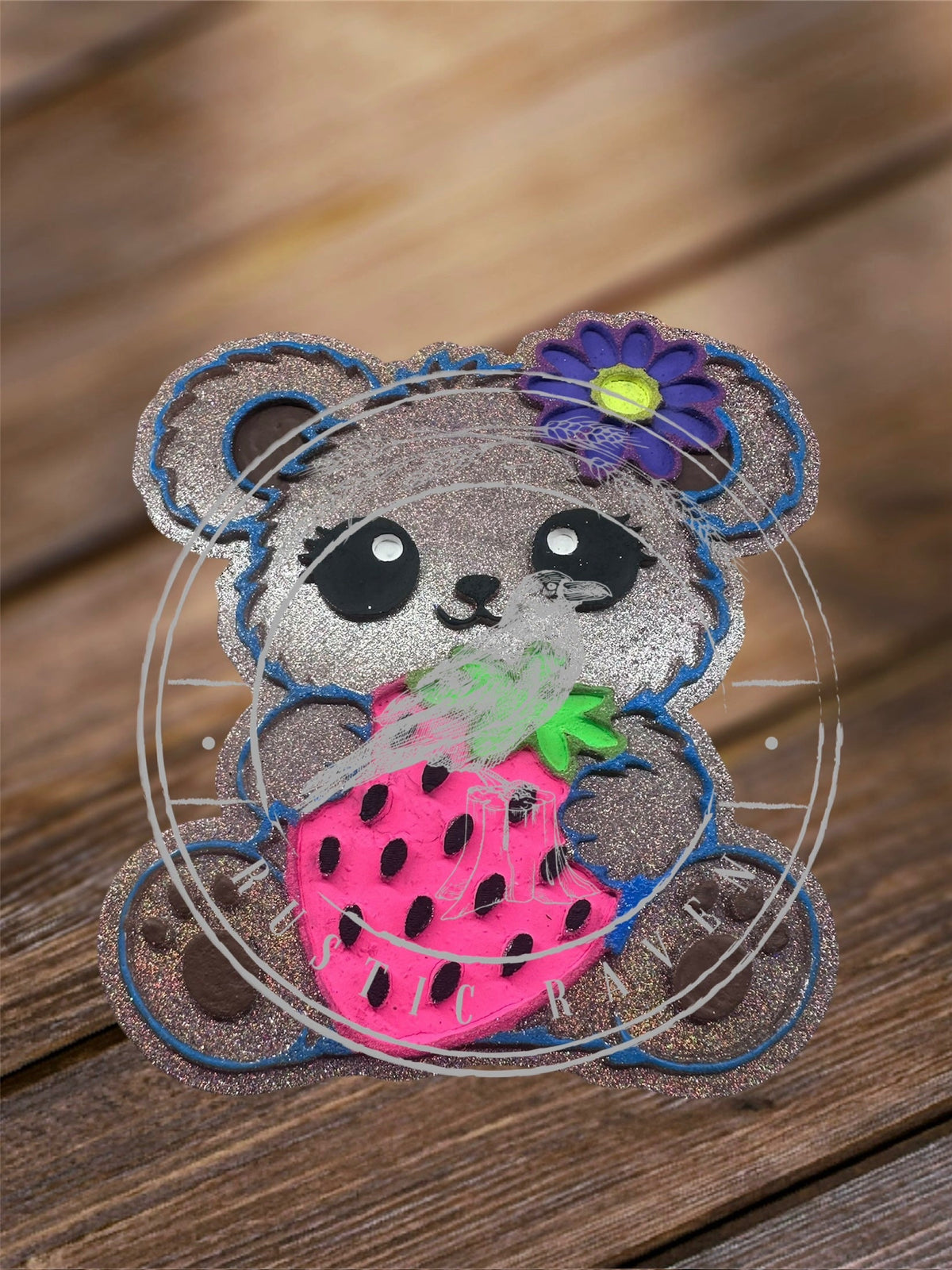 #236 Bear Flower Strawberry Freshie Mold Exclusive