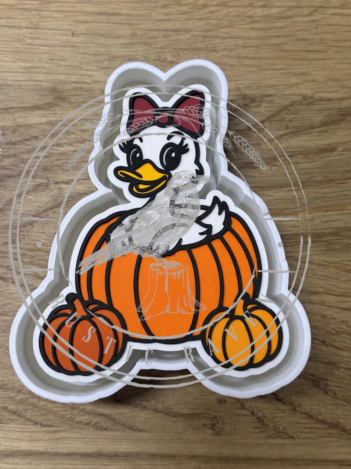 #527 Dolly Goose Duck Halloween Pumpkin Fall Stack with Bow Exclusive Freshie Mold