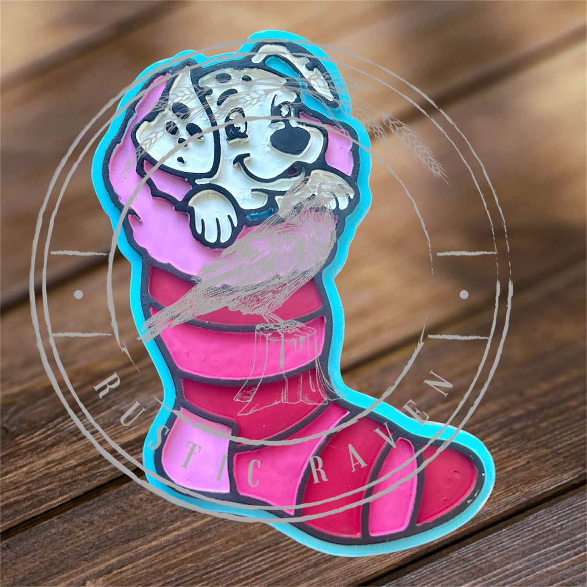 #498 Dalmatian Dog Stocking Christmas Winter Freshie Mold Exclusive