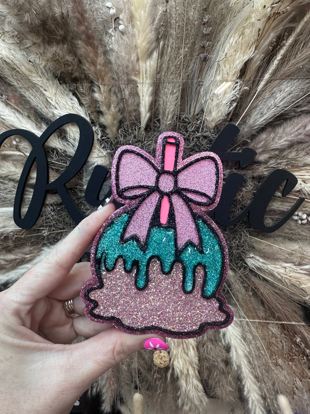 #500 Candy Apple Bow Christmas Thanksgiving Fall Freshie Mold Exclusive Can be used with Leopard & Lace Cardstock