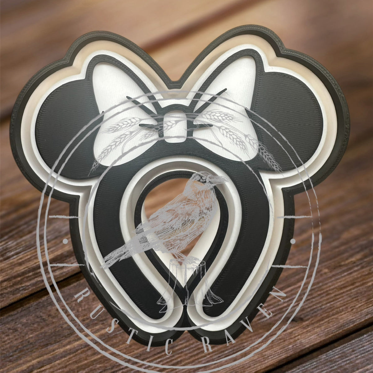 #450 VIP Mouse Inspired Bow Large Ears Freshie Mold Exclusive can be used with Leopard & Lace Cardstock