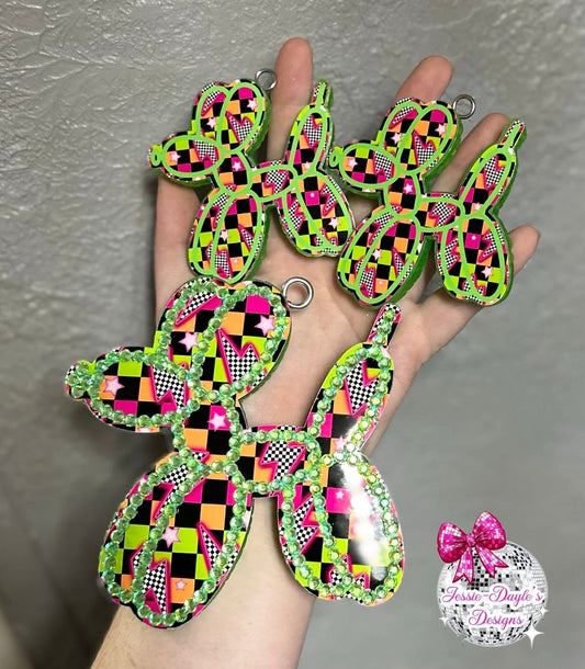 #296 Balloon Dog Vent Clip 3” Freshie Mold Exclusive can be used with Leopard & Lace Cardstock