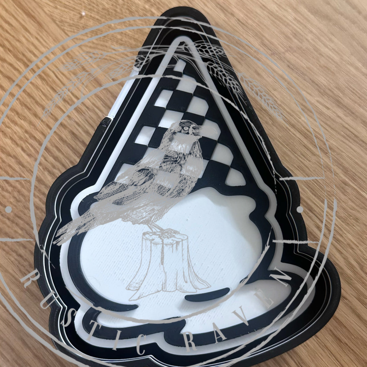 #95 Melting Ice Cream Cone Checkered Freshie Mold Exvlusive Can Be Used With Leopard & Lace Cardstock