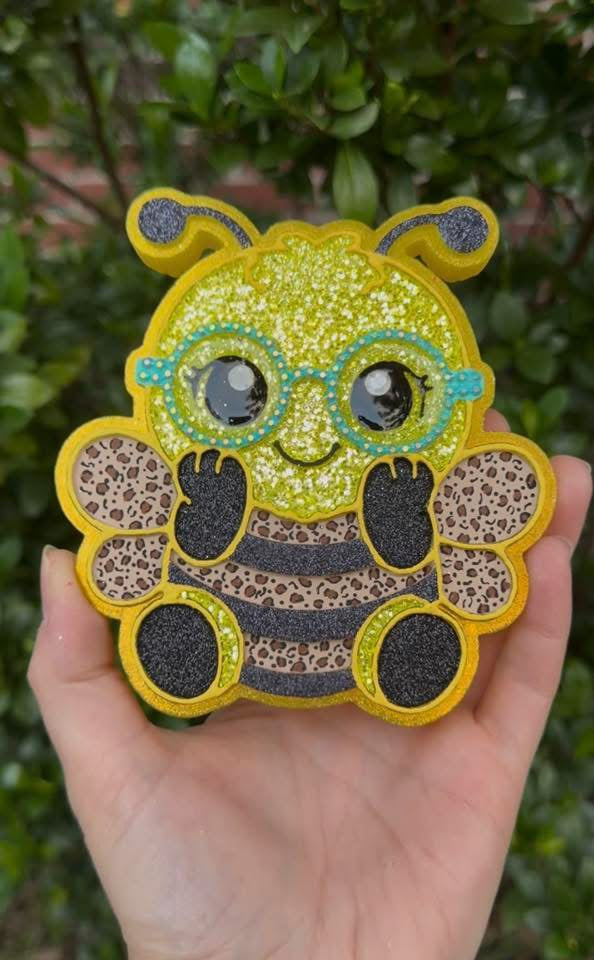 #518 Bumble Bee Glasses Geek Squad Animal Freshie Mold Exclusive