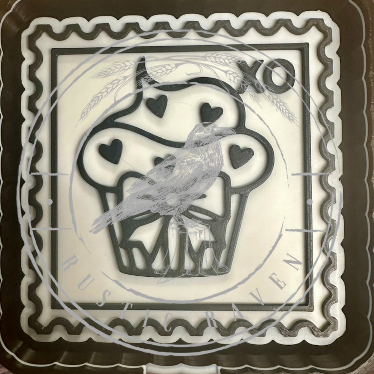 #97 Valentines Heart Cupcake Postage Stamp Freshie Mold Exclusive