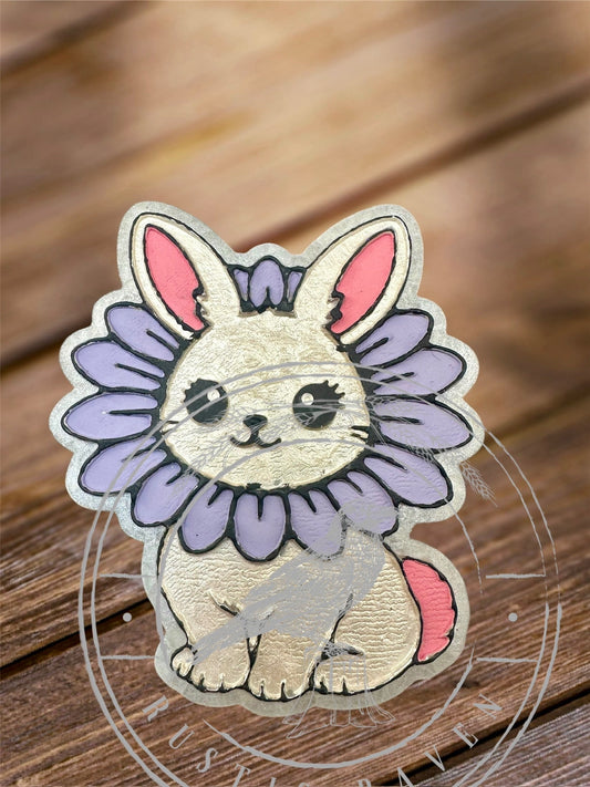 #254 Bunny Rabbit Spring Flower Easter Freshie Mold Exclusive