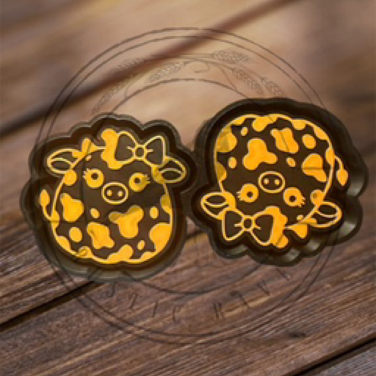 #420 Halloween Penny Pumpkin Cow Vent Clips 3” Freshie Mold each Exclusive