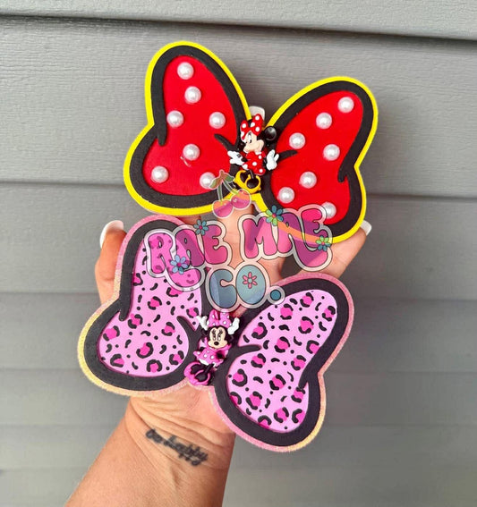 #443 Magical Inspired Mouse Bow Freshie Mold Exclusive can be used with Leopard & Lace Cardstock