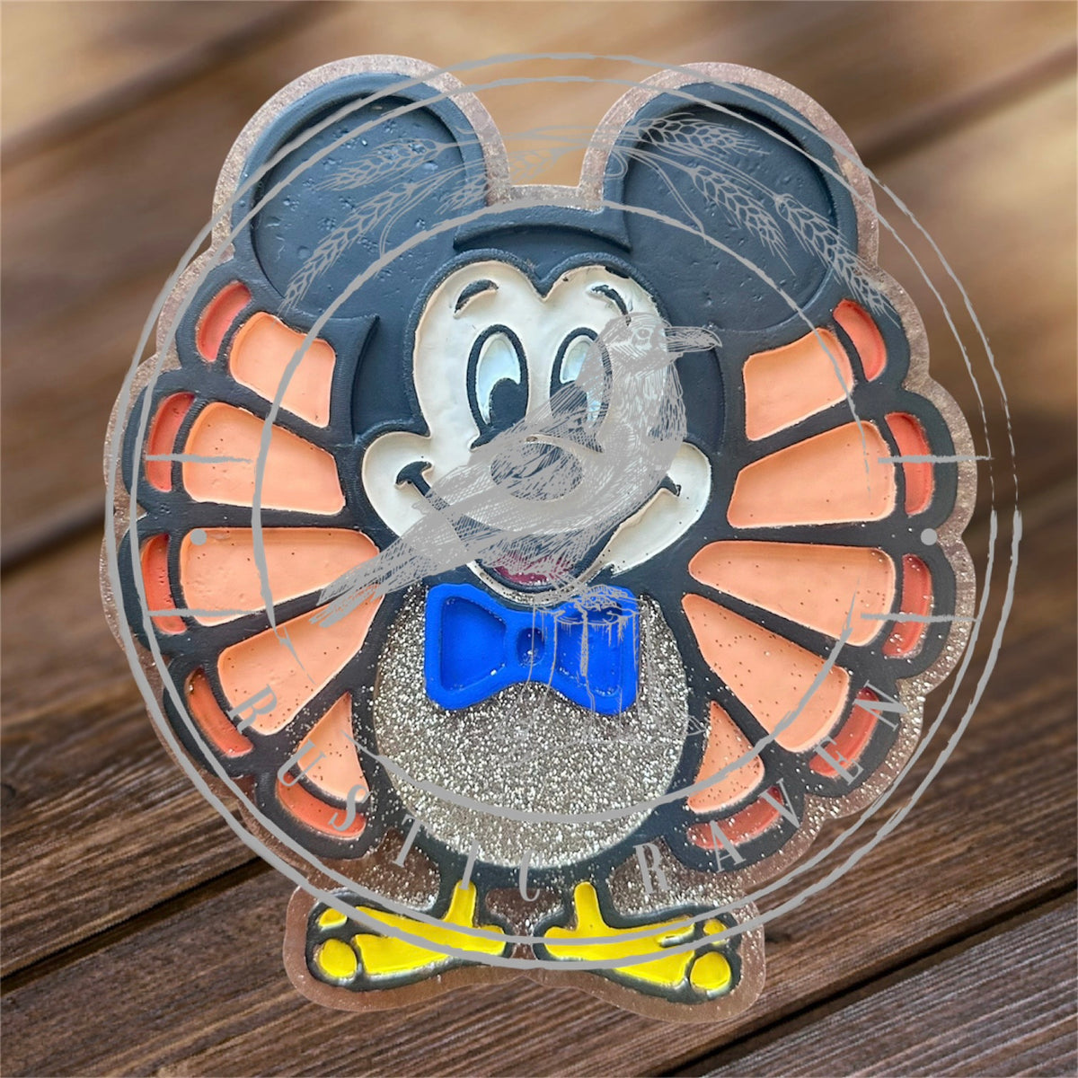 #483 Turkey Mouse Thanksgiving Fall Freshie Mold Exclusive Can be used with Leopard & Lace Cardstock