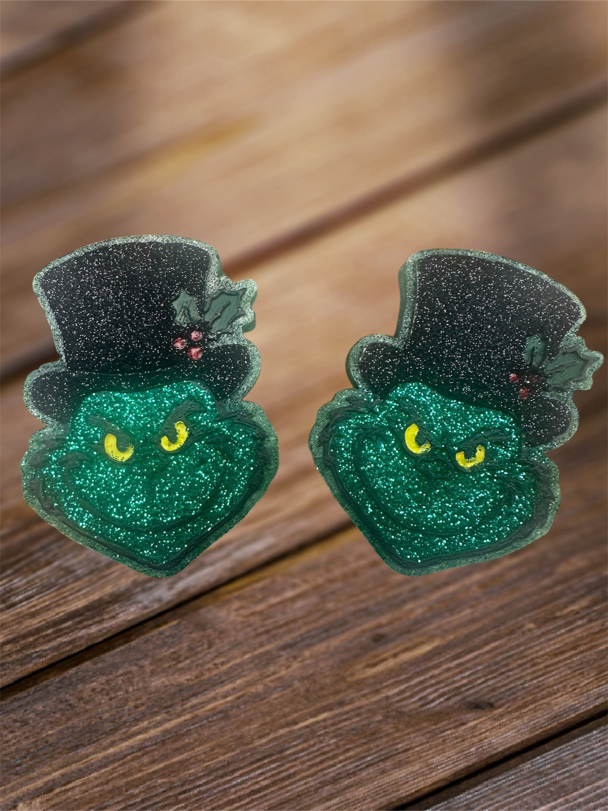 #66 Top Hat Green Man Mean Vent Clips 3" Freshie Mold  Exclusive