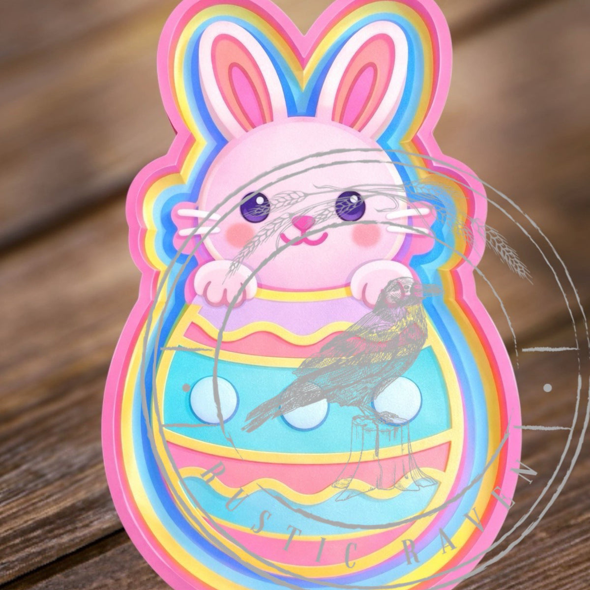 #256 Easter Bunny Rabbit In Egg Freshie Mold Exclusive