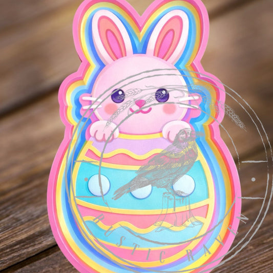 #256 Easter Bunny Rabbit In Egg Freshie Mold Exclusive