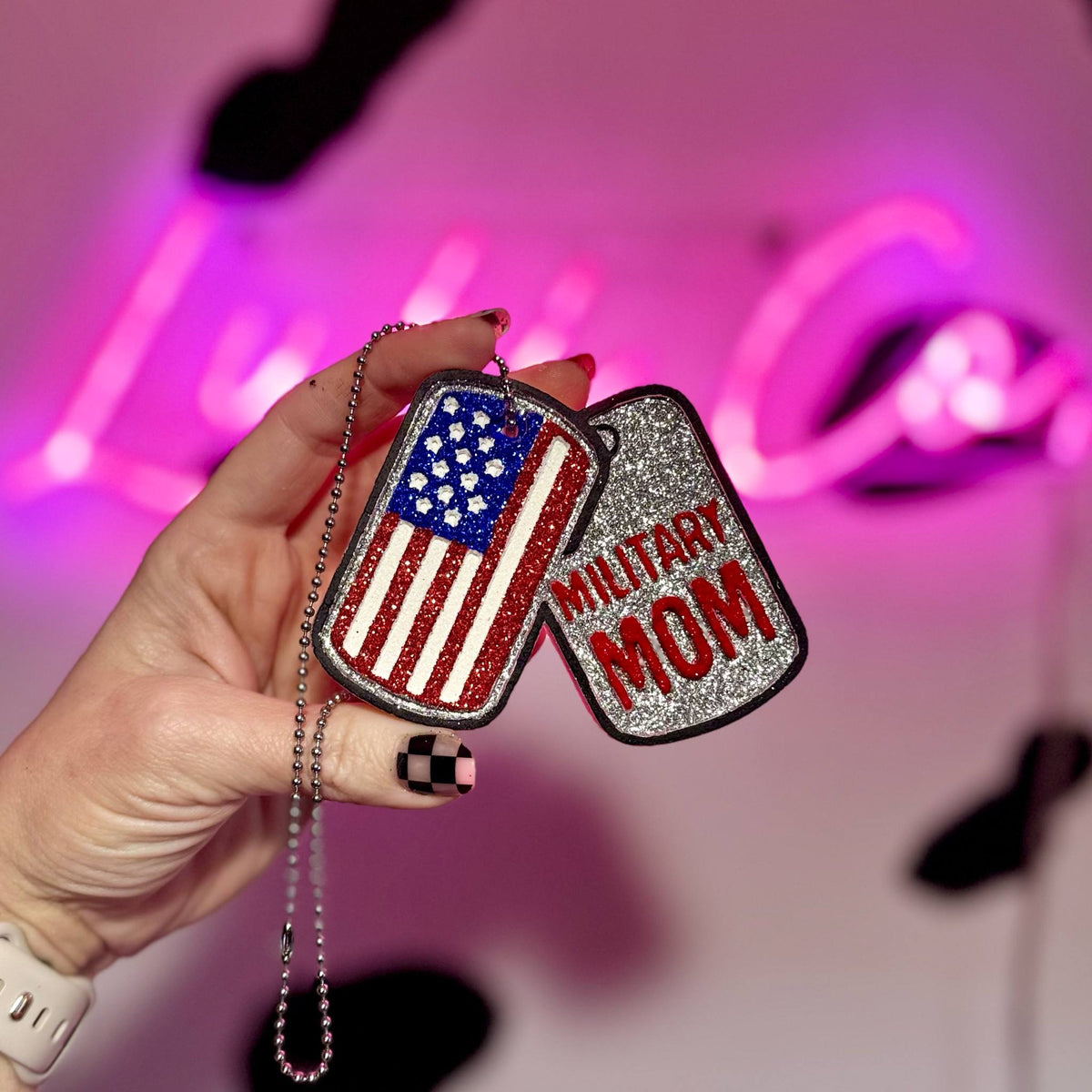 #138 Military Mom Dog Tag Freshie Mold Exclusive