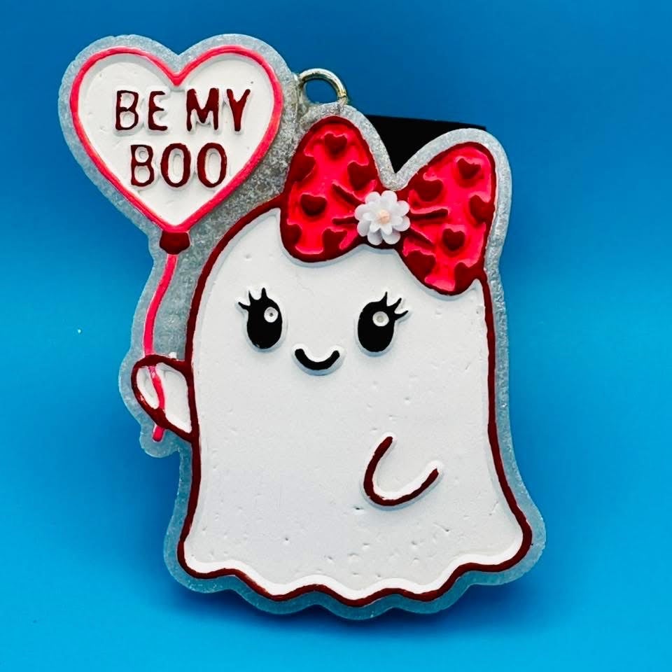 #118 Valentines Ghost Be My Boo Freshie Mold Exclusive