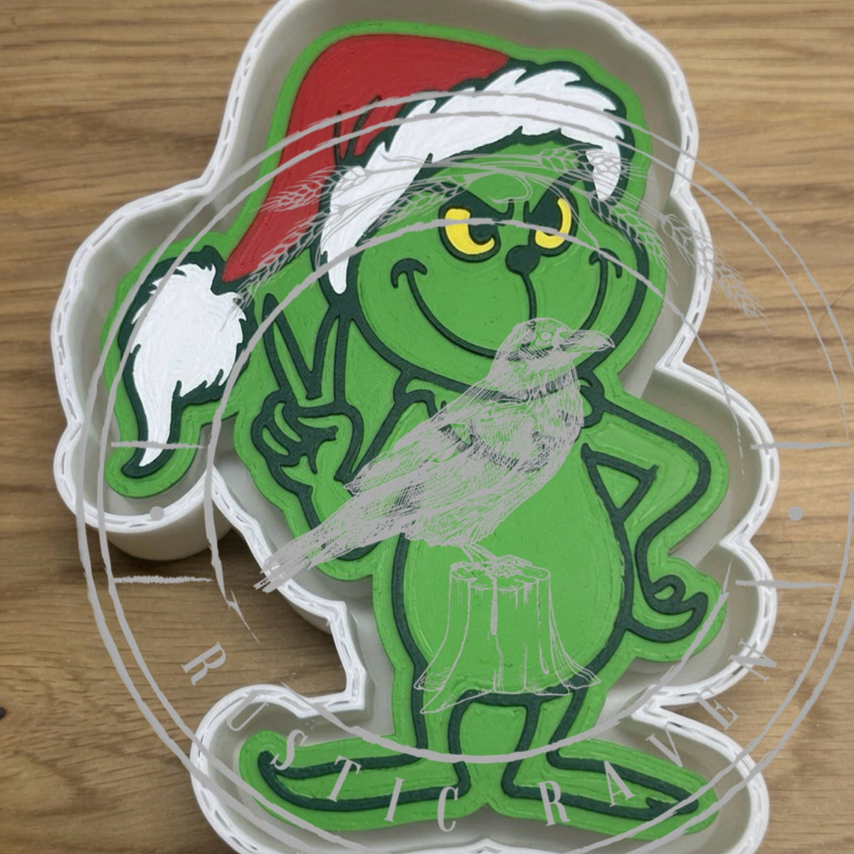 #491 Green Guy Santa Mean One Christmas Winter Freshie Mold Exclusive