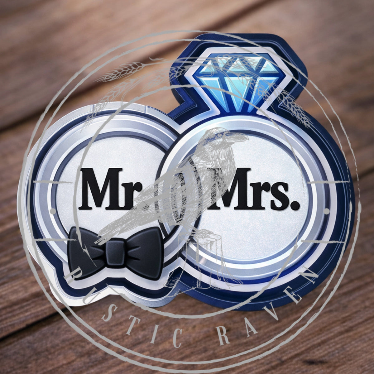 #268 Wedding Bride Groom Mr Mrs Rings Diamond freshie mold exclusive
