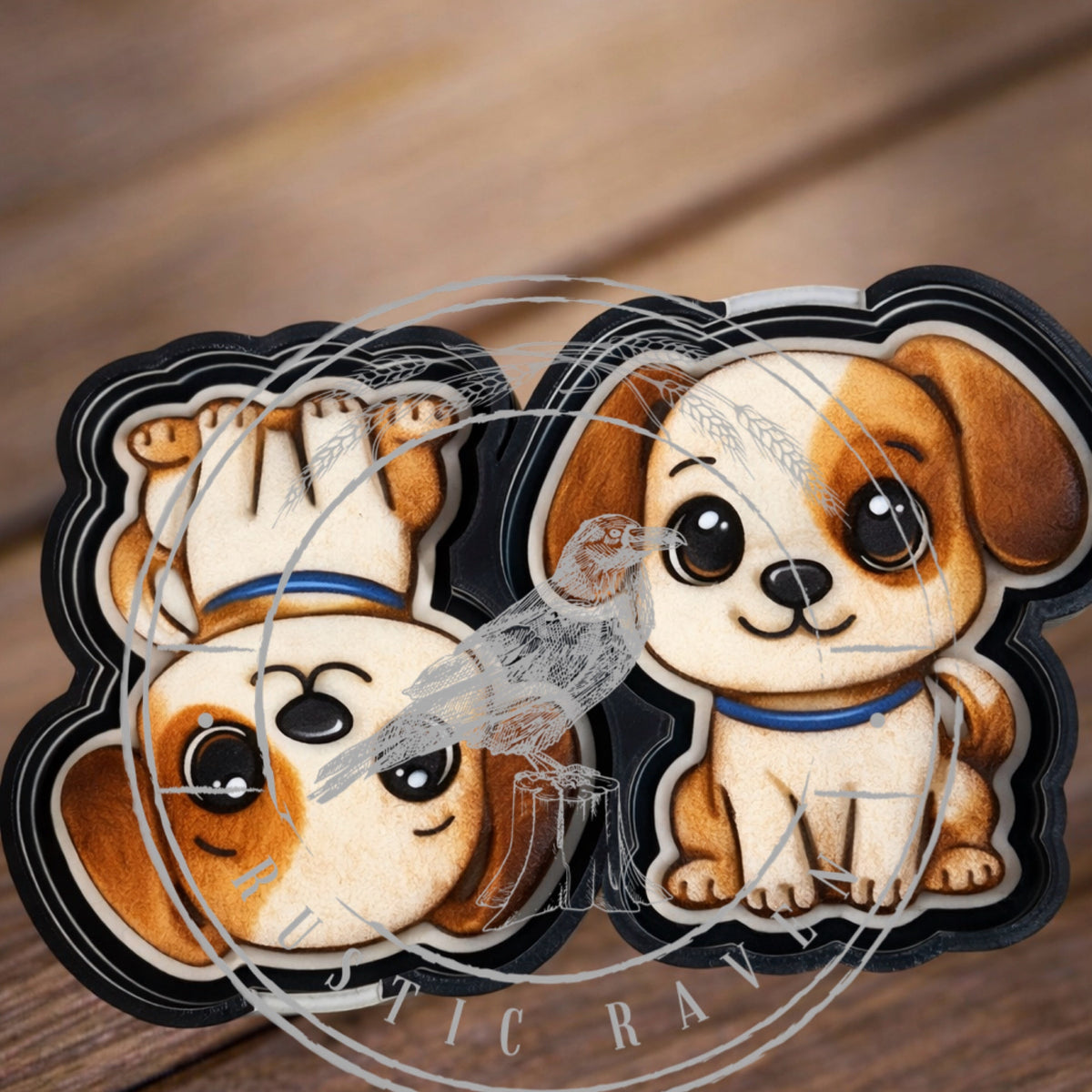 #308 Barnyard Dog Vent Clip 3" Freshie Mold Exclusive