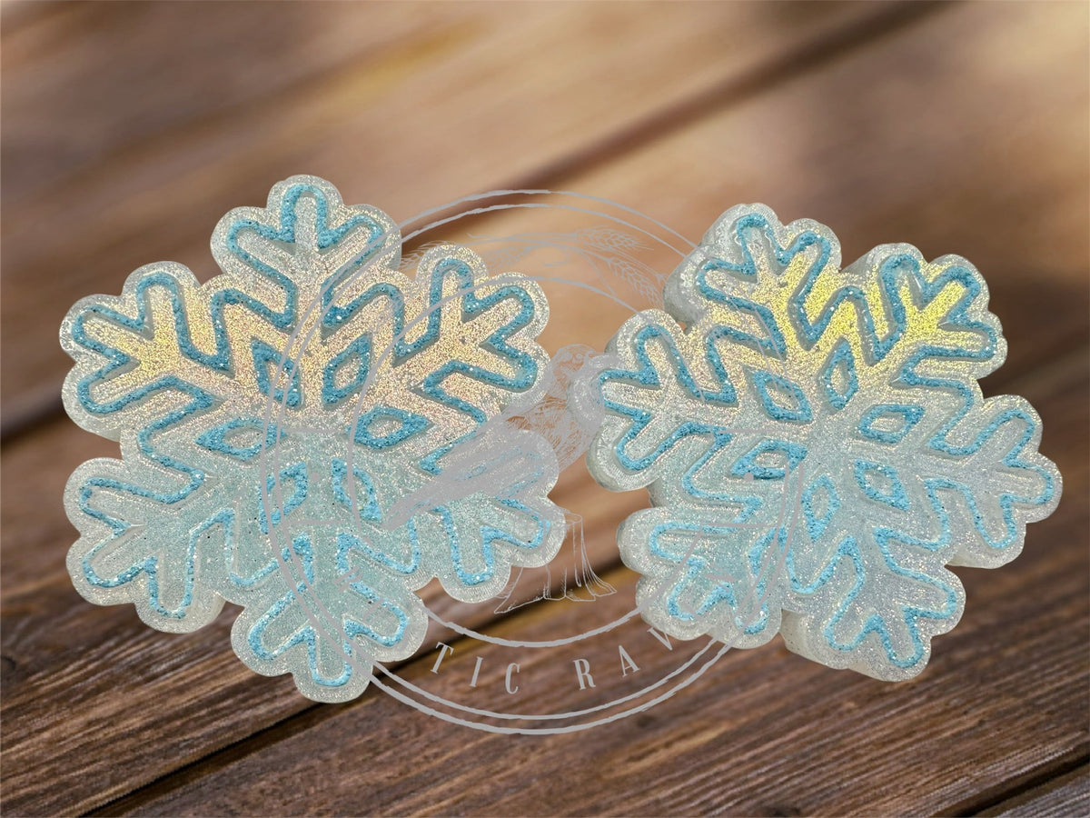 #64 Christmas Snowflake Vent Clip 3” Freshie Mold Exclusive