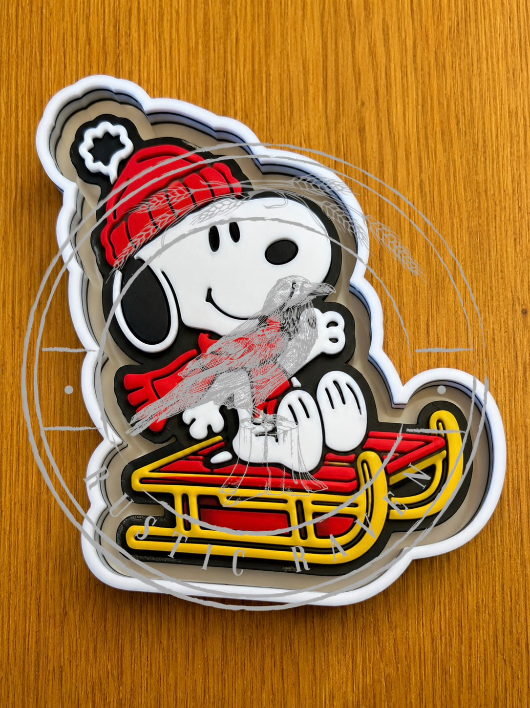 #515 Snoopy Dog Sled Christmas Freshie Mold Exclusive