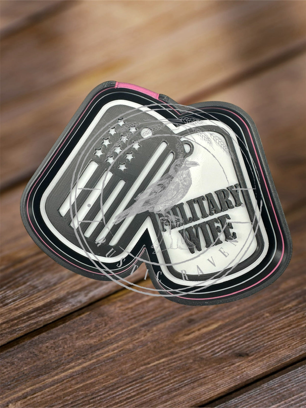 #140 Military Wife Dog Tag Freshie Mold Exclusive