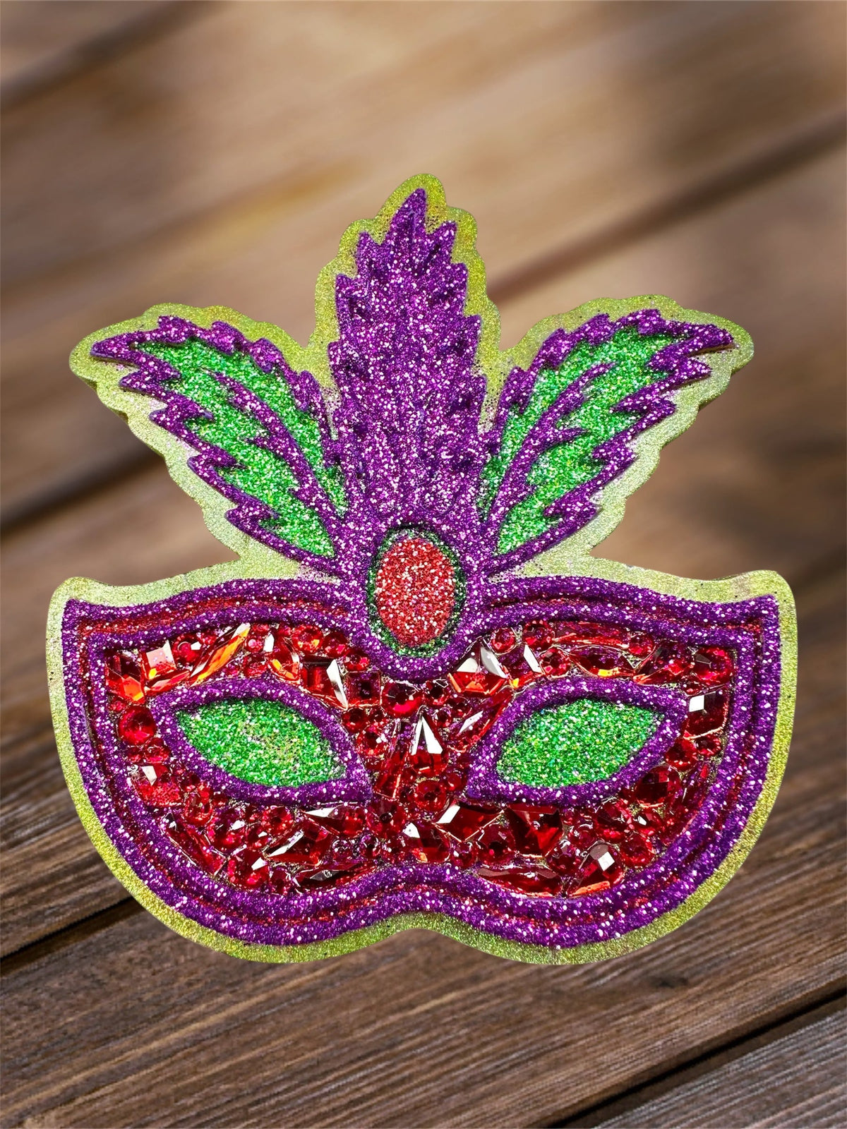 #128 Mardi Gras Feather Mask Freshie Mold Exclusive