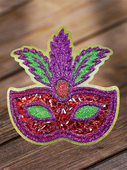 #128 Mardi Gras Feather Mask Freshie Mold Exclusive