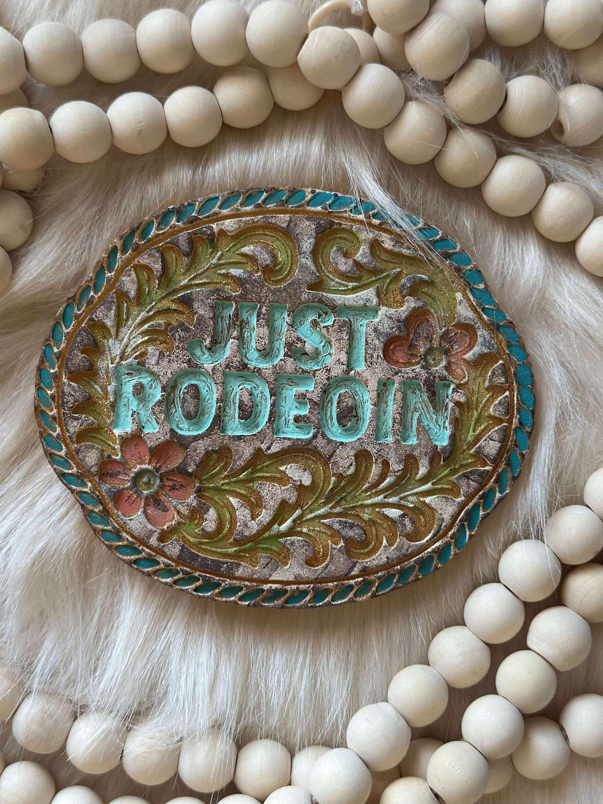 #174 Rodeo Western Belt Buckle Freshie Mold Exclusive