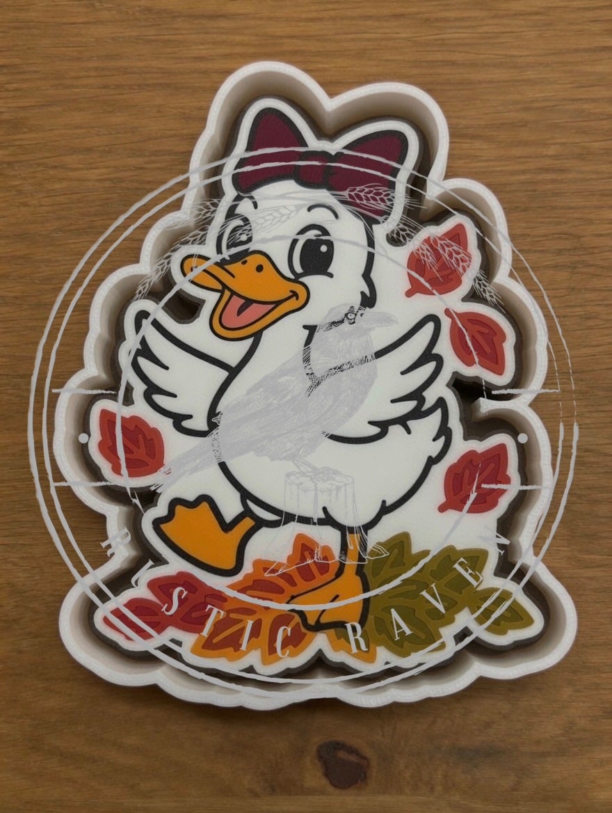 #489 Dolly Goose Duck Leaves Thanksgiving Fall Freshie Mold Exclusive