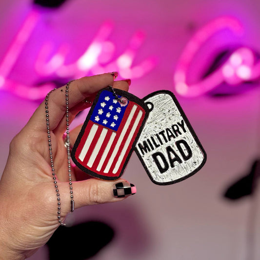 #136 Military Dad Dog Tag Freshie Mold Exclusive