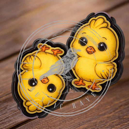 #306 Barnyard Chicken Chick Vent Clip 3" Freshie Mold Exclusive