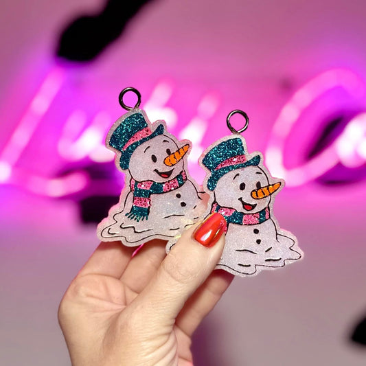 #73 Christmas Melting Snowman Vent Clip 3" Freshie Mold Exclusive