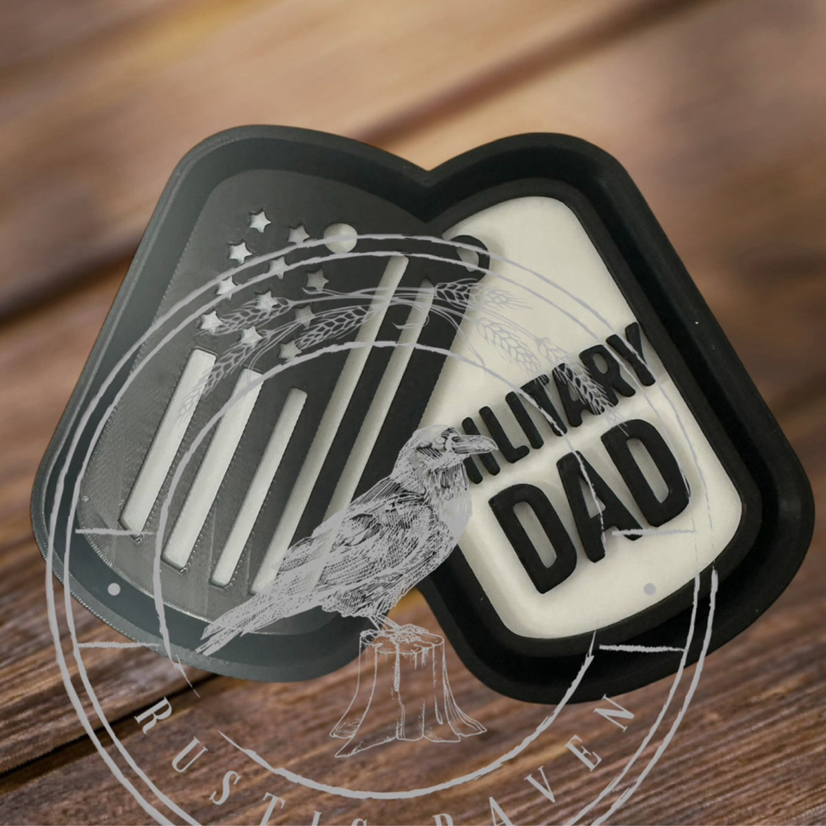 #136 Military Dad Dog Tag Freshie Mold Exclusive