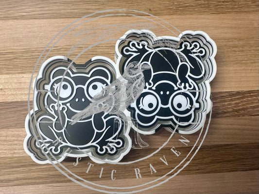 #548 Geek Squad Frog Glasses Vents 3" Freshie Mold Exclusive