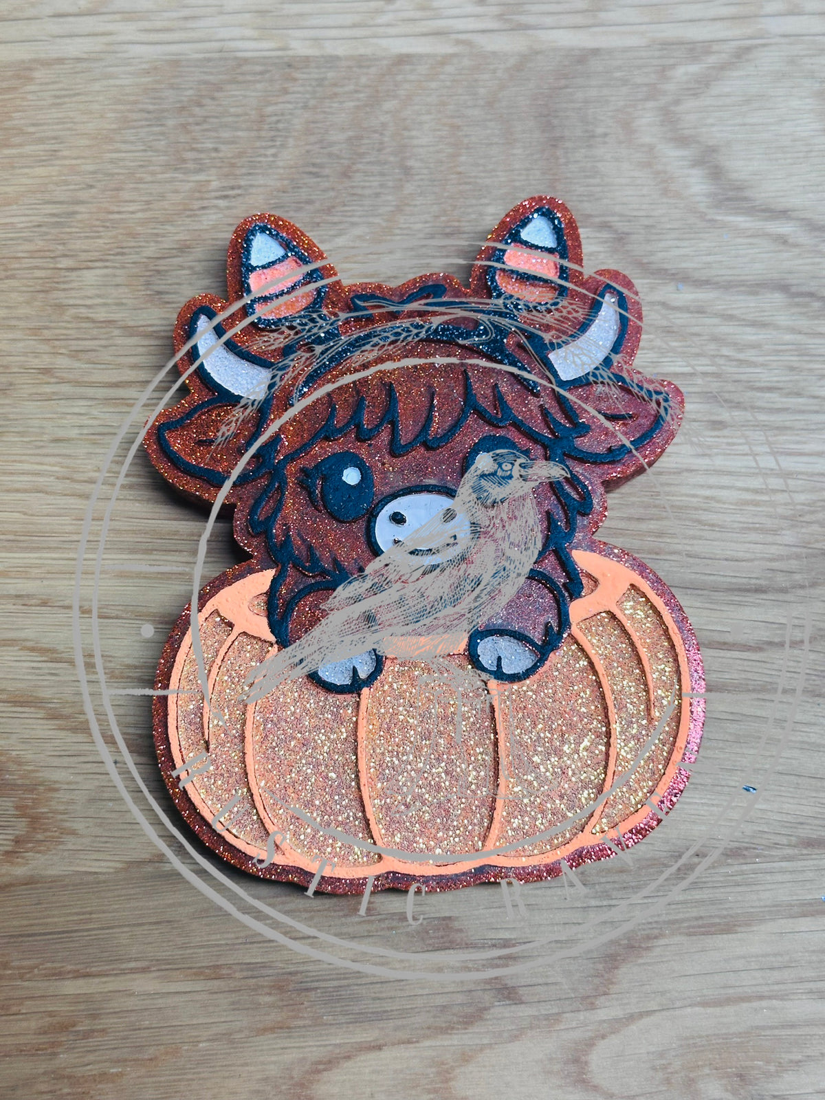 #501 Daisy Mae Cow Highland Candy Corn Headband Pumpkin Thanksgiving Fall Freshie Mold Exclusive