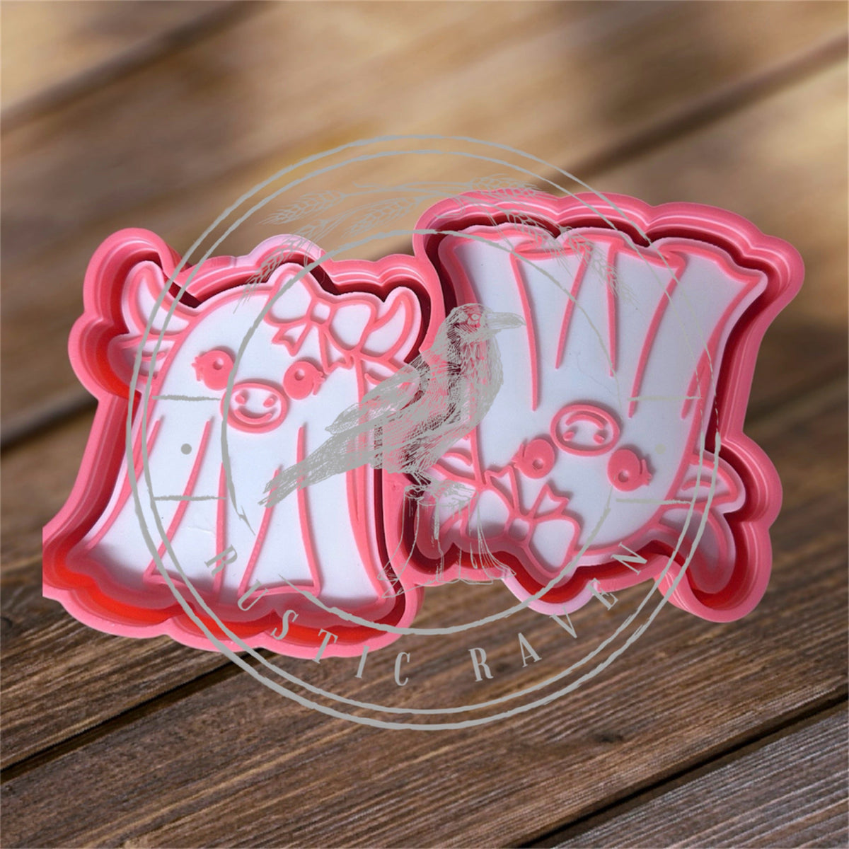 #424 Vents 3" Halloween Daisy Mae Cow Highland Ghost Freshie Mold Exclusive can be used with Leopard & Lace Cardstock