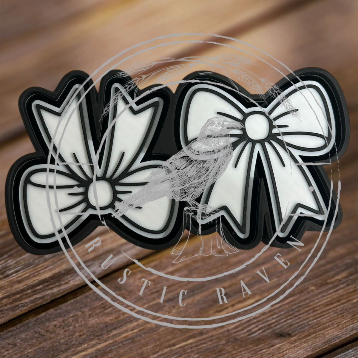 #301 Bow Vent Clip 3” Freshie Mold Exclusive can be used with Leopard & Lace Cardstock