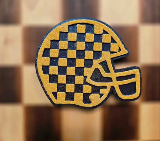 #272 Game Day Checkered Football Helmet Exclusive Freshie Mold