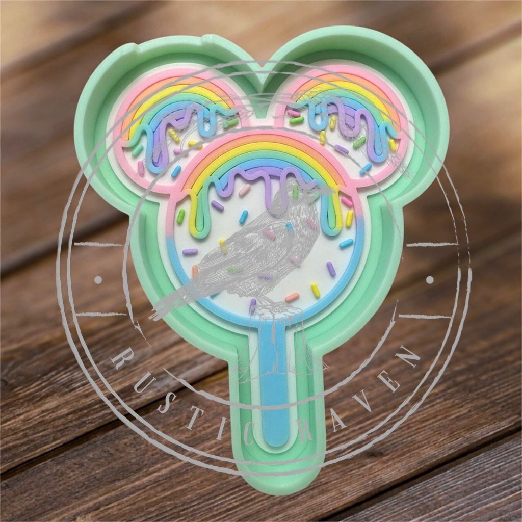 #440 Magical Halloween Mouse Ears Lollipop Sprinkles Freshie mold exclusive can be used with Leopard & Lace cardstock